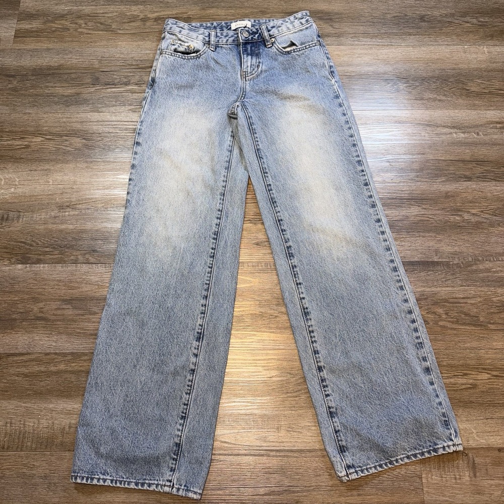 Y2K PacSun Light-Wash Wide-Leg Casey Low Rise Baggy Jeans Womens 23 Straight